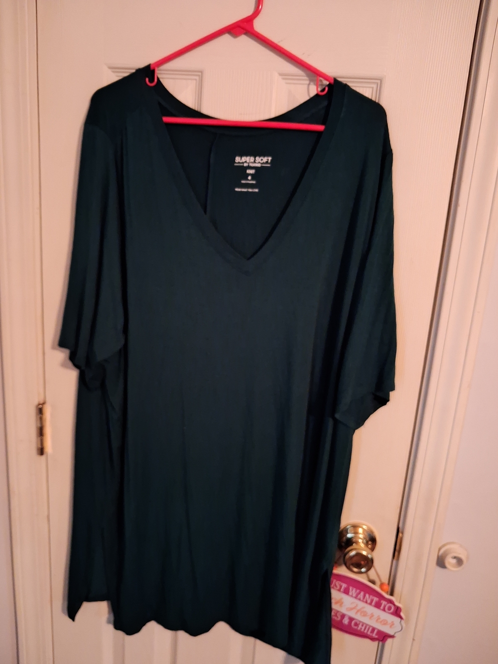 Torrid V-Neck Tunic Hunter Green
